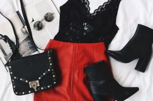 lace-black-top-red-leather-skirt-outfit-idea-valentines-day-min .