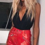 20 Best Leather images | Fashion, Red leather skirt, Outfi