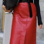 17 Best Red Leather Skirt images | Red leather skirt, Fashion .