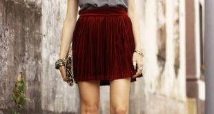 5 Stylish Velvet Outfit Ideas | Velvet skirt, Rocker outfit, Fashi
