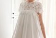 This was Ava's Bridesmaid dress!! WHITE EYELET LACE PLEATED .