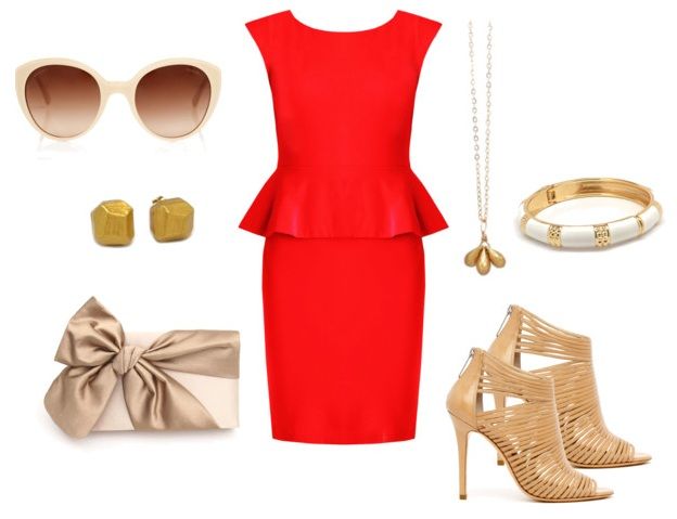 What to Wear with a Peplum Dress | Red peplum dresses, Peplum .
