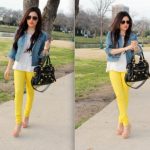 15 Best Outfit Ideas on How to Wear Yellow Jeans | Yellow jeans .