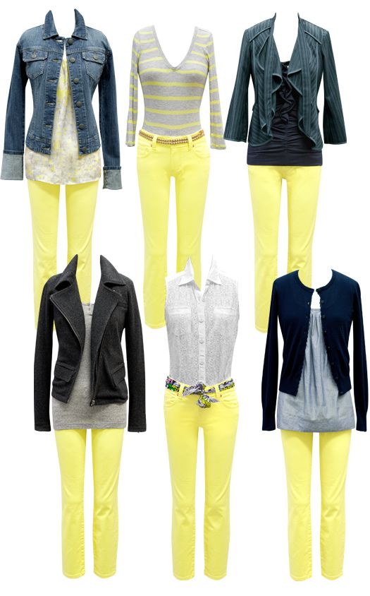 Cropped yellow Bree is so dang cute! | Outfit ideas | Yellow jeans .