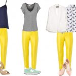 How to wear yellow pants | Yellow pants outfit, Yellow jeans .