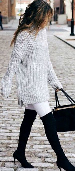 Oversized White Sweater Outfit
  Ideas for Women