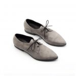 Gray Oxford Shoes Leather Shoes For Women Flat Oxfords | Et