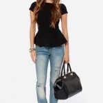 Black Peplum Top - Short Sleeve Top - Cute Black Shirt - $29.00 .