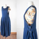 Dark Blue Denim Pinafore Dress Capsule Wardrobe Staple 90s | Et