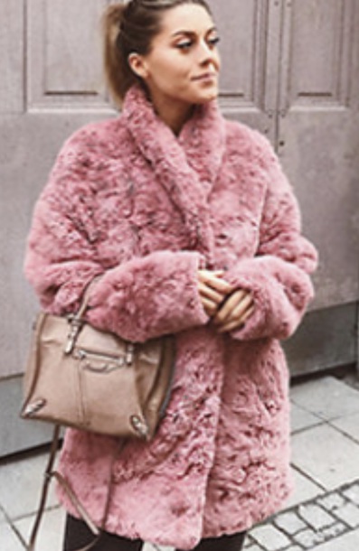 coat, faux fur jacket, pink, faux fur - Wheretog