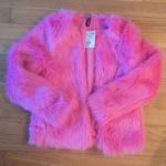 H&M Jackets & Coats | Hm Bubblegum Pink Faux Fur Jacket | Poshma