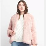 GAP Jackets & Coats | Pink Faux Fur Jacket | Poshma