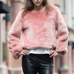 pink fuzzy sweater, leather pants | Fashion, Fur fashion, Faux fur .