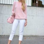 What to Wear with a Fluffy Sweater | Fashion, White pants outfit .