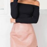 Pink Leather Side Split Mini skirt - US$5.99 | Mini skirts, Pink .