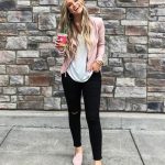So cute for spring, pink moto jacket and pink loafers | Pink .
