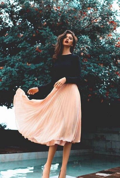 Pink Midi Dress Skirt Outfit
  Ideas