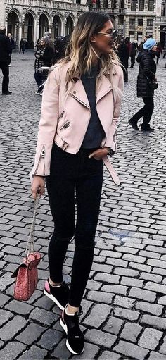 103 Best how to wear light pink leather jacket images in 2020 .