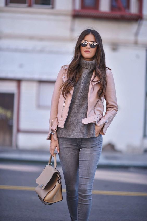 Pink Moto Jacket Outfit Ideas
  for Women