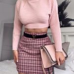 pink outfit, plaid skirt outfit. pastel goth outfit. instagram .