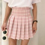 Pink Plaid School Skirt | Pink plaid skirt, Plaid pleated skirt .