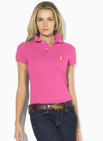 Pink Polo Shirt Casual Outfit
  Ideas for  Women