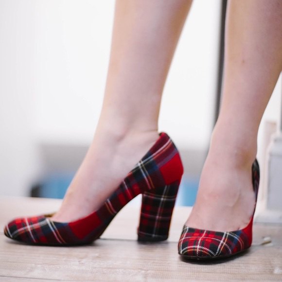 Plaid Heels Outfit Ideas for
  Ladies
