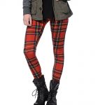 See You Monday Red Plaid Leggings | Zumi