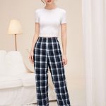 Plaid Elastic Waist Sleep Pants in 2020 | Cute comfy outfits .