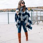 plaid poncho outfit – Just Trendy Gir