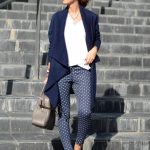 polka dot pants / oversized cardigan / white Tee...I have all of .