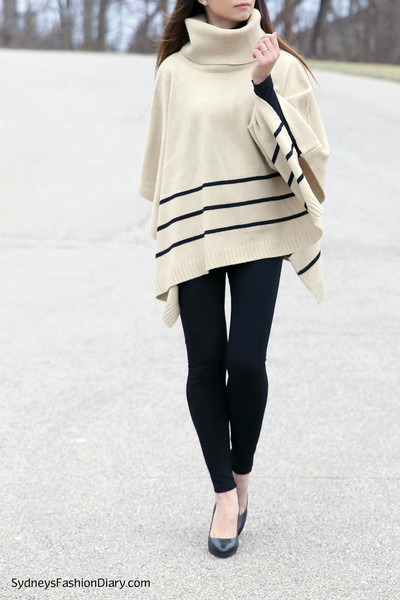 Sweater Chic - Cape and Poncho Outfit Ideas - Living