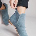 ankle bootie outfit ideas for winter. 2019 fashion trends. blue .