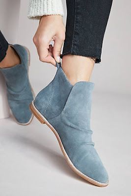 ankle bootie outfit ideas for winter. 2019 fashion trends. blue .