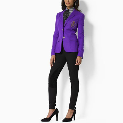 Ralph lauren women's 2009 crested blazer in purple 01 for cheap .