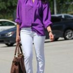 purple blouse outfit - Google Search | Purple shirt outfits .
