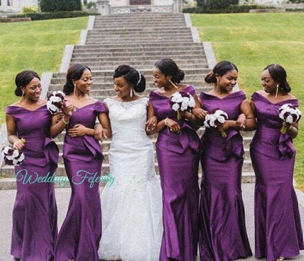 Purple Bridesmaids Dresses for Nigerian Weddings! | Bridesmaid .