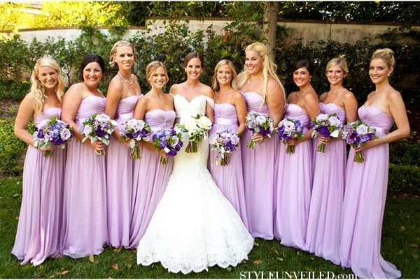 light purple and green wedding. (Only if the Bridesmaids were in .