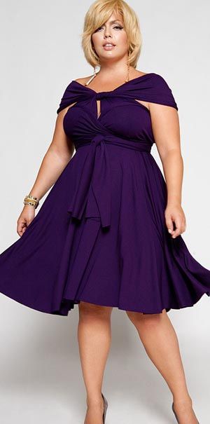 Purple plus size dress. Stylish party dress. | Purple plus size .