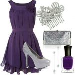 Purple dress and accessories. | Cocktail outfit, Purple fashi