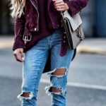 burgundy suede jacket | Fall outfits, Clothes, Fashi