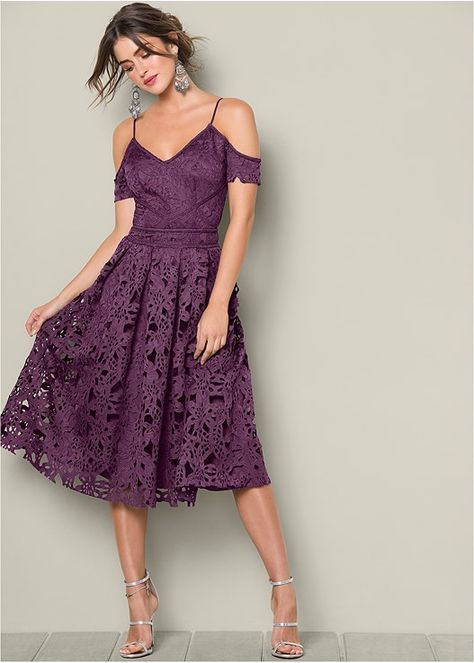 Purple Midi Dress Outfit Ideas
  for Women