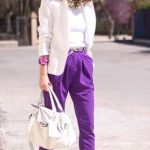 Purple pants | Chic outfits, Purple outfi