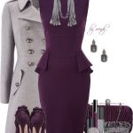 Purple & Grey and Peplum contest | Fashion, Classy outfits, Work .