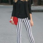 Black & white striped pants | Ropa, Ropa casual, Pantalon a rayas .