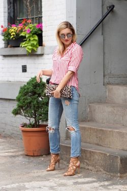 32 Best Red And White Striped Shirt Outfit Ideas images in 20