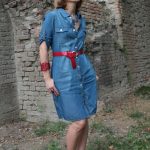 denim dress" and "red belt" - Google Search | Fashion, Denim dress .