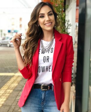 47 Cute Red Blazer Outfit Ideas With Jeans - MATCHE