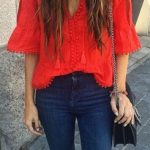 How to Wear Red Blouse: 15 Chic Outfit Ideas for Women - FMag.c