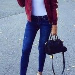 15 Best Red bomber jacket outfit images | Bomber jacket outfit .